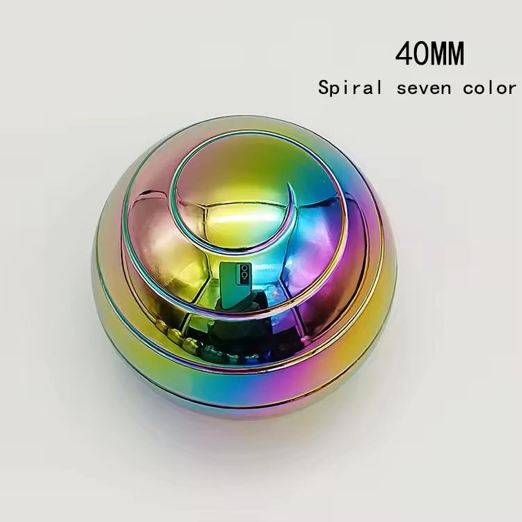 Spherical Gyroscope Decompression Power Ball Desktop Toy Metal Gyroscope Optical Illusion Hypnosis Fidget Finger Toy FidgetToy