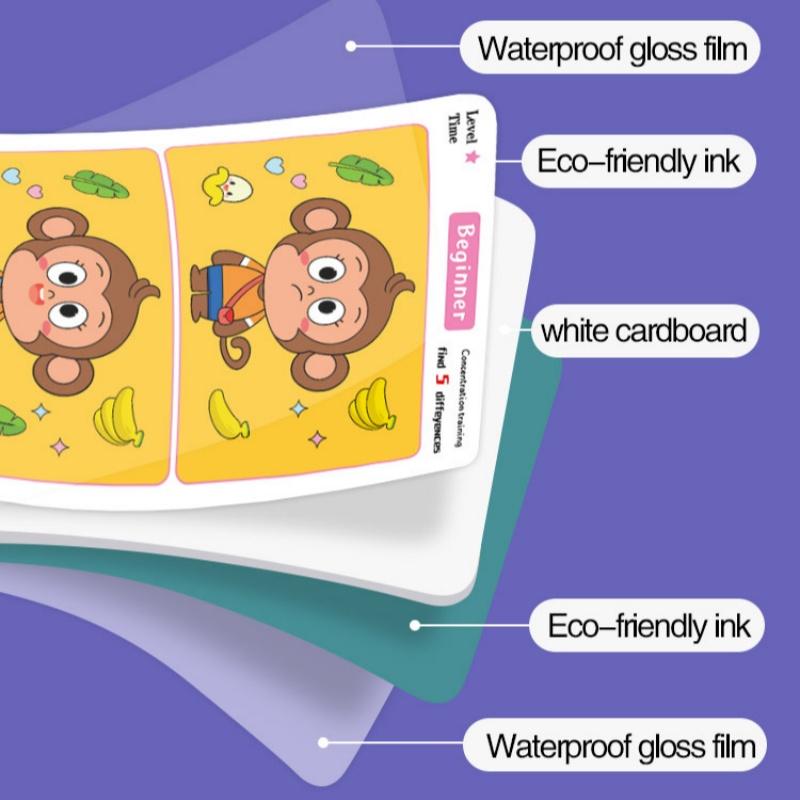 1-5Set Educational Drawing Games Find The Difference Attention Training Cards Toys To Improve Observation Skills Puzzle Games