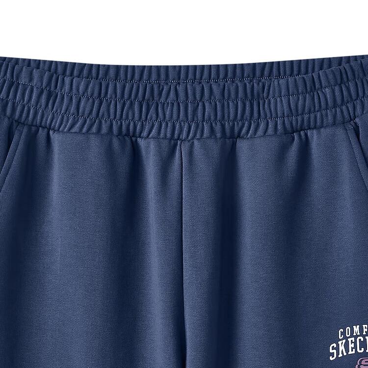 Skechers Sport Lifestyle Series Casual Versatile Simple Comfortable Knitted Sports Pants Men bottoms Navy-Blue L324M058-00DU