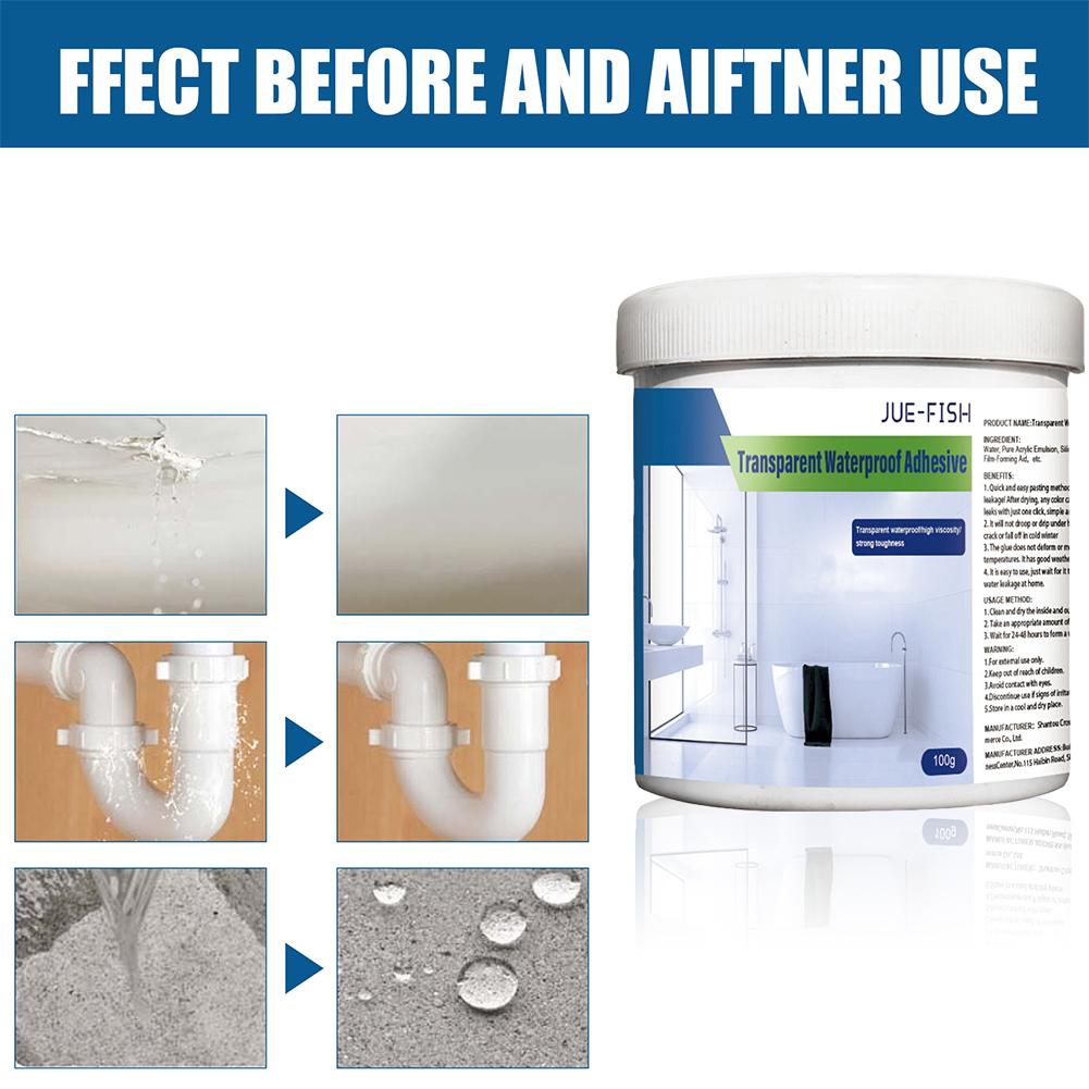 New 1-10PCS Waterproof Sealant Agent Glue Toilet Anti-Leak Invisible Sealant Glue Roof Repair Broken Agent Sealant Repair Tools