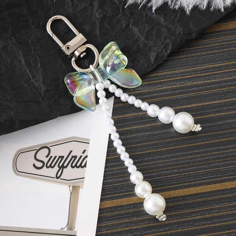 Handmade Colorful Bow Pendant Phone Case Keychain Lanyard Charm