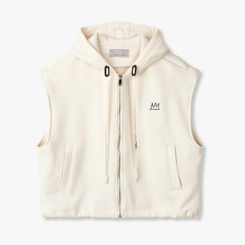 Vov Jersey Hood Vest 7125320181 creamy/S