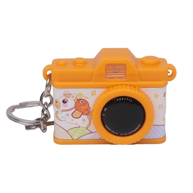 Horse Year Mini Camera Keychain Cartoon Design Lightweight Plastic Key Ring Ornament For Bag Decoration Gift