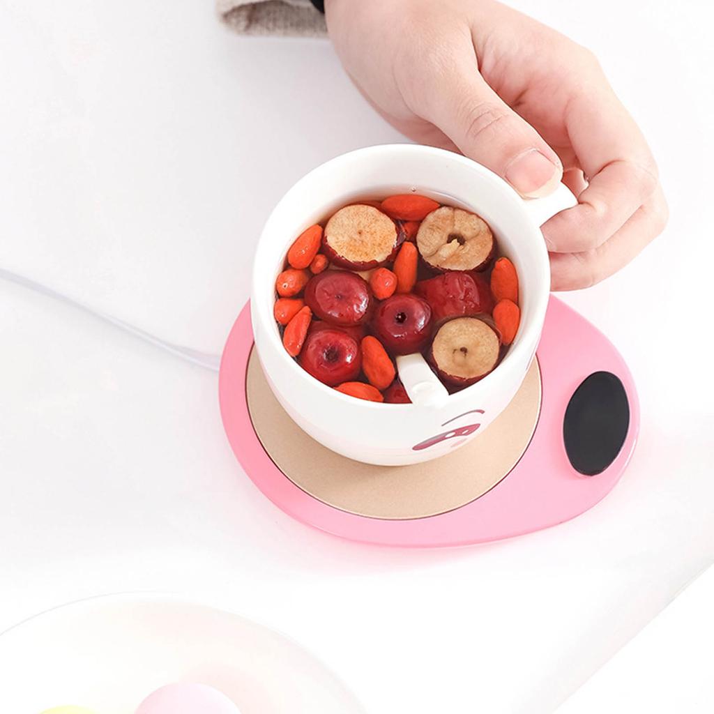 USB Mug Warmer Plate USB Mug Warmer Constant Temp Waterproof Adjustable Electric Beverage Heating Plate for Ceramic Coffee Cups