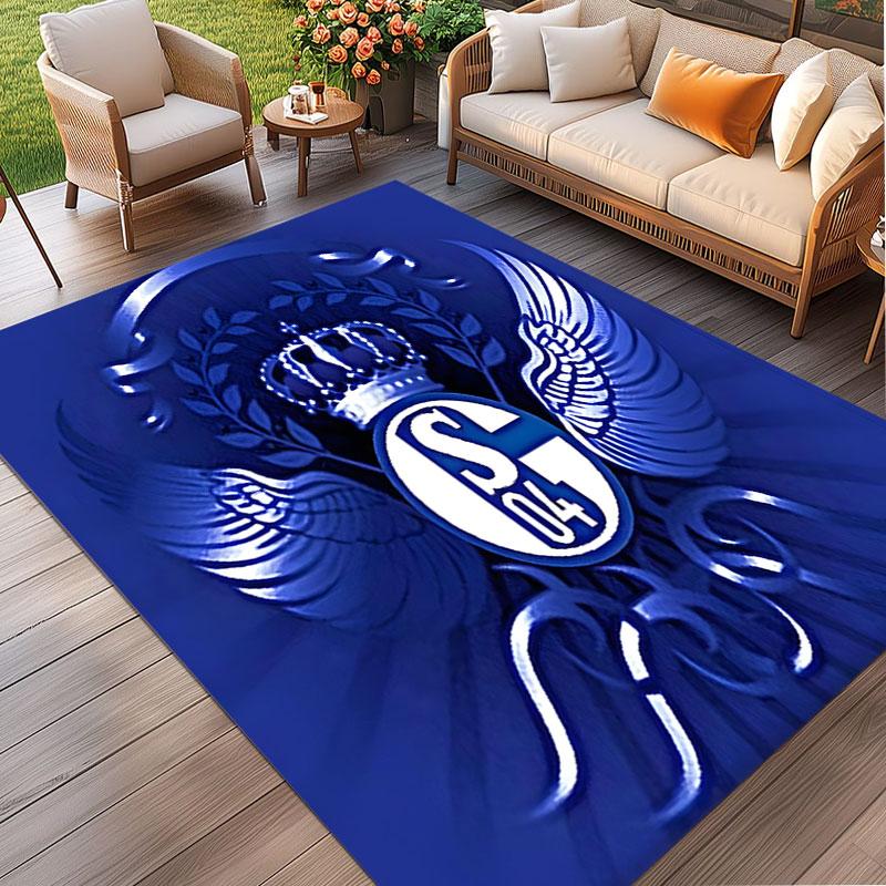 FC Schalke 04 Print Rug, Washable Floor Carpet, For Entryway Dorm Laundry Room Office Study, Home Decor Birthday Christmas Gift