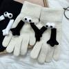 Winter Magnetic Couple Gloves – Cute Plush Hand Warmer Mittens for Students & Outdoor Use
