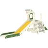 Foldable 4 in 1 Toddler Slide with Climber, Basketball Hoop, Storage Space and Basketball for Ages 1-3 Years, Cream
