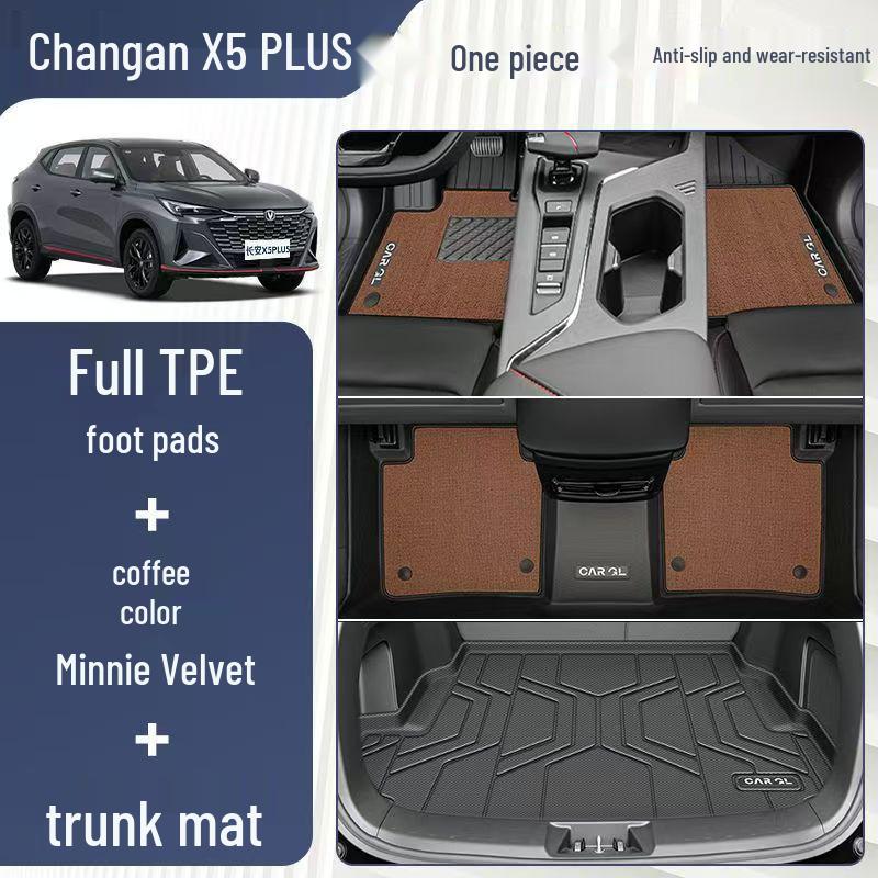 Odorless Floor Mats for 2024-2026 Changan X5 PLUS Bumper TPE Driver's Seat