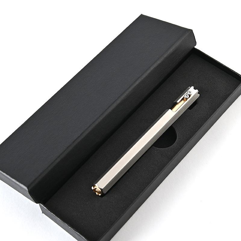 Stainless Steel Hexagonal Tactical Brass Ballpoint Signature Pen Gift Pen
