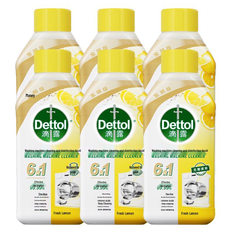 Dettol Gold Lemon Washing Machine Cleaner 6-Pack