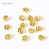 4mm Brass Beads Separators 18K Gold Plated Lantern Beads Spacer Beads,Round Loose Beads For Jewelry Making,DIY Jewelry Materials