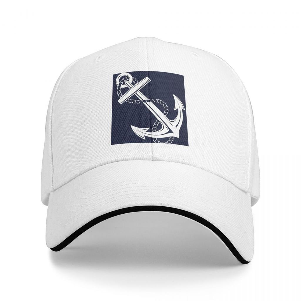 Unisex Baseball Hats Anchor Nautical White And Navy Outdoor Streetwear Summer Sports Baseball Caps Hip Hop Cap Casquette Hats