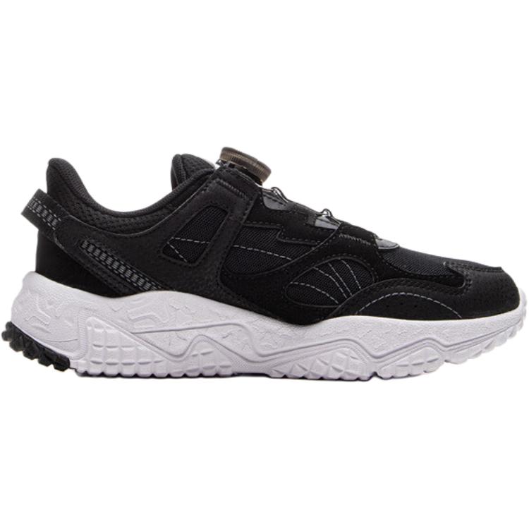 Li Ning Kids Comfortable Versatile Non-Slip Low-Top Casual Shoes Kids Sneaker Black YKCU230-1