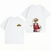 Abbigliamento Unisex Nuovo Cotone Traspirante T-shirt Estiva Pezzo Unico Stampa Fronte/Retro Luffy Streetwear Casual T-shirt Unisex