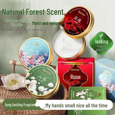 Crema mani Han Ji Foresta Naturale: Idratante, Anti-Secchezza, Profumo di Rosa, Camelia e Gardenia per Pelle Tenera (Autunno inverno)