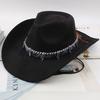 Western Cowboy Style Tibetan Fashion Top Hat Autumn/Winter New Collection Deer Skin Velvet Large Edge Riding Hat
