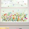 Window Stickers Removable Colorful Floral Bouquet Spring Decals For Door Mirror Wall Bathroom Kitchen Home Restaurant Decor