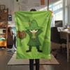 Snufkin Printed Flannel Blanket, Soft Throw for Bedroom Sofa, Washable, Fan Merchandise, Great Gift.