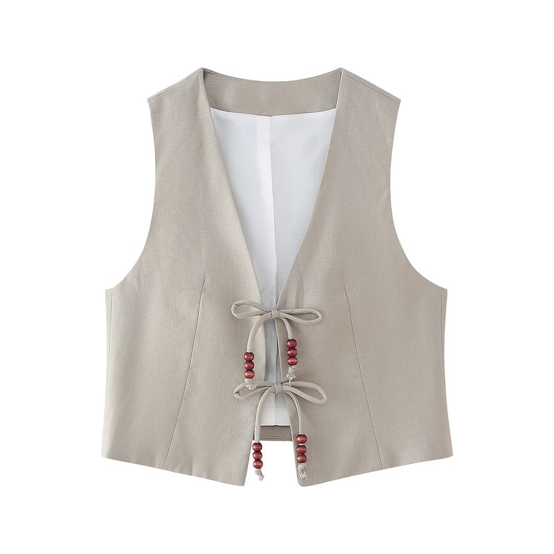 

Kaslead New Arrival Women s Fashion Style Linen Blend Vest Casual Pants 8222939 8017939 Tops L