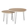 Round Coffee Table Lapp Set Ø50 + Ø68 Cm Sonoma Oak