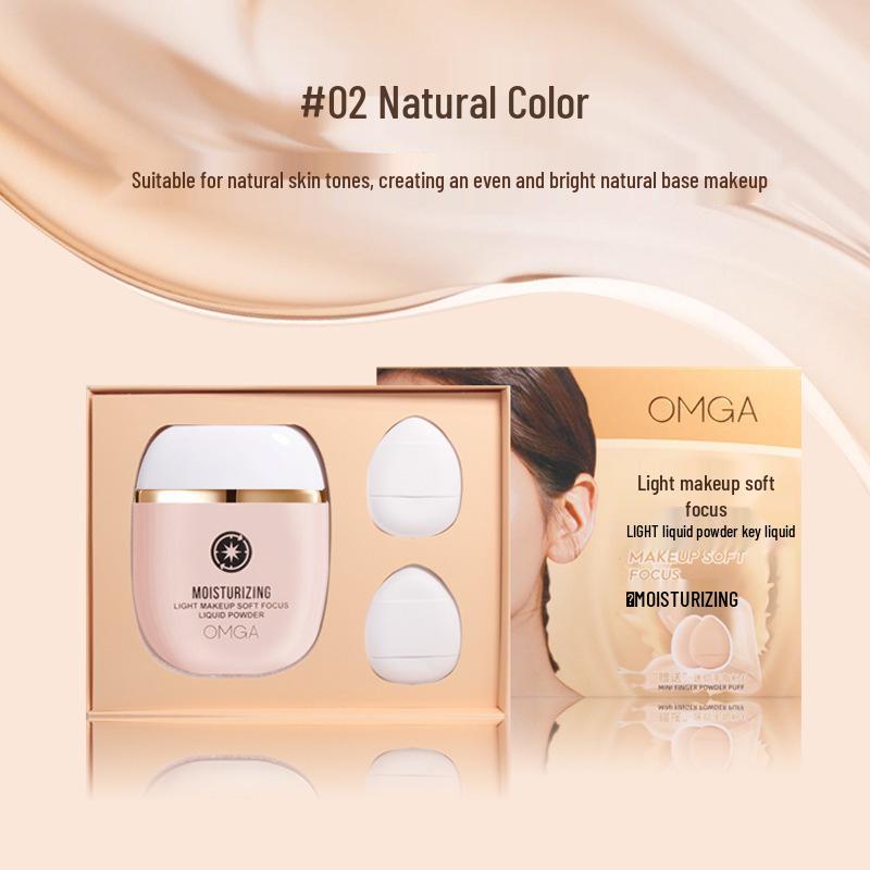 

OMGA Матовая нюдовая тональная основа-пудра с эффектом мягкого фокуса - Легкий, девичий, студенческий макияж Standard