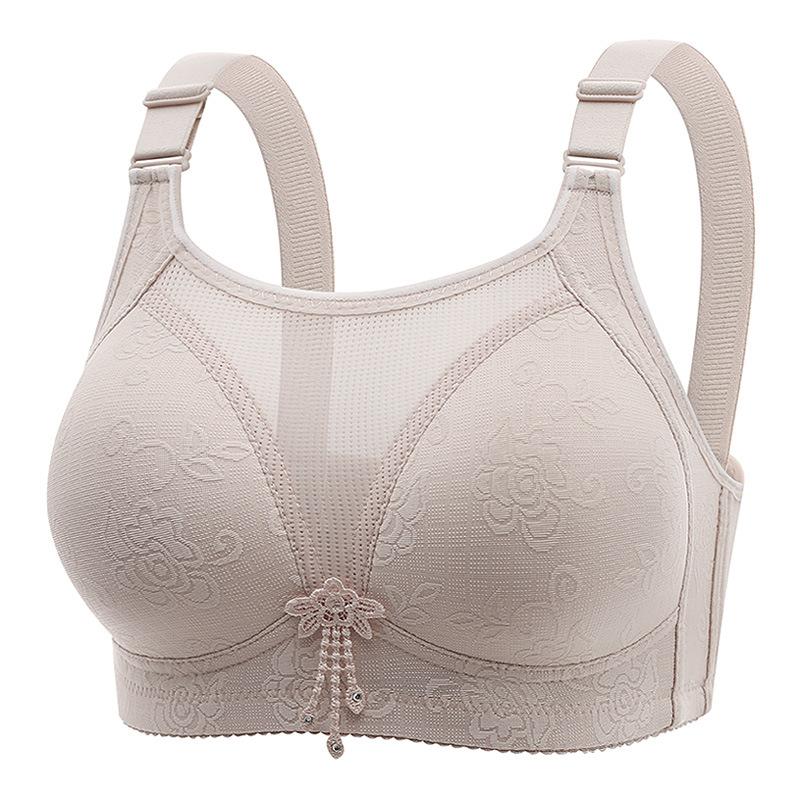 Large Size Without Steel Ring, Sexy Jacquard Gathered, Side Cinched, Accessory Breast, Anti Glare, Strapless Women's Underwear Bra