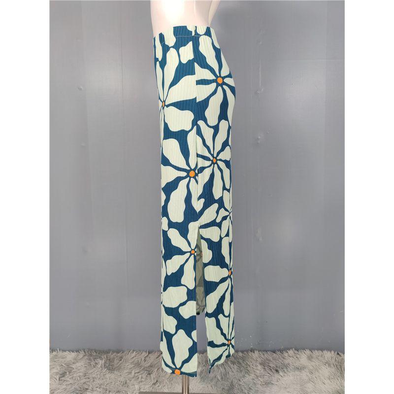 Foreign Trade Order 2025 Spring New High Waist Slimming Print A Word Dark Lines Sheath Slimming Skirt Plus Size