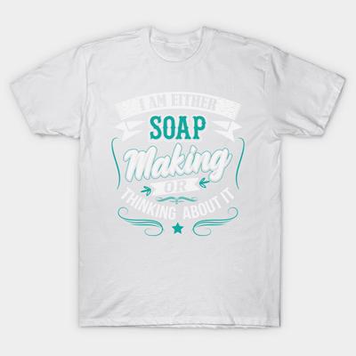 T-shirt Dames Ik ben of zeep aan het maken of erover aan het nadenken Harajuku Print Kawaii T-shirt Zomer Korte Mouw Dames T-shirt Top