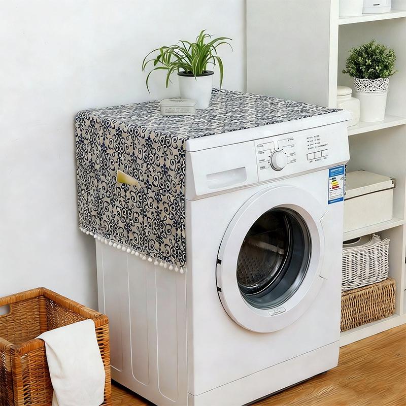 Polyester Cotton Dustproof Cover Cloth Washing Machine Refrigerator Microwave Oven Protective Cover,Home Decoration Cover Cloth