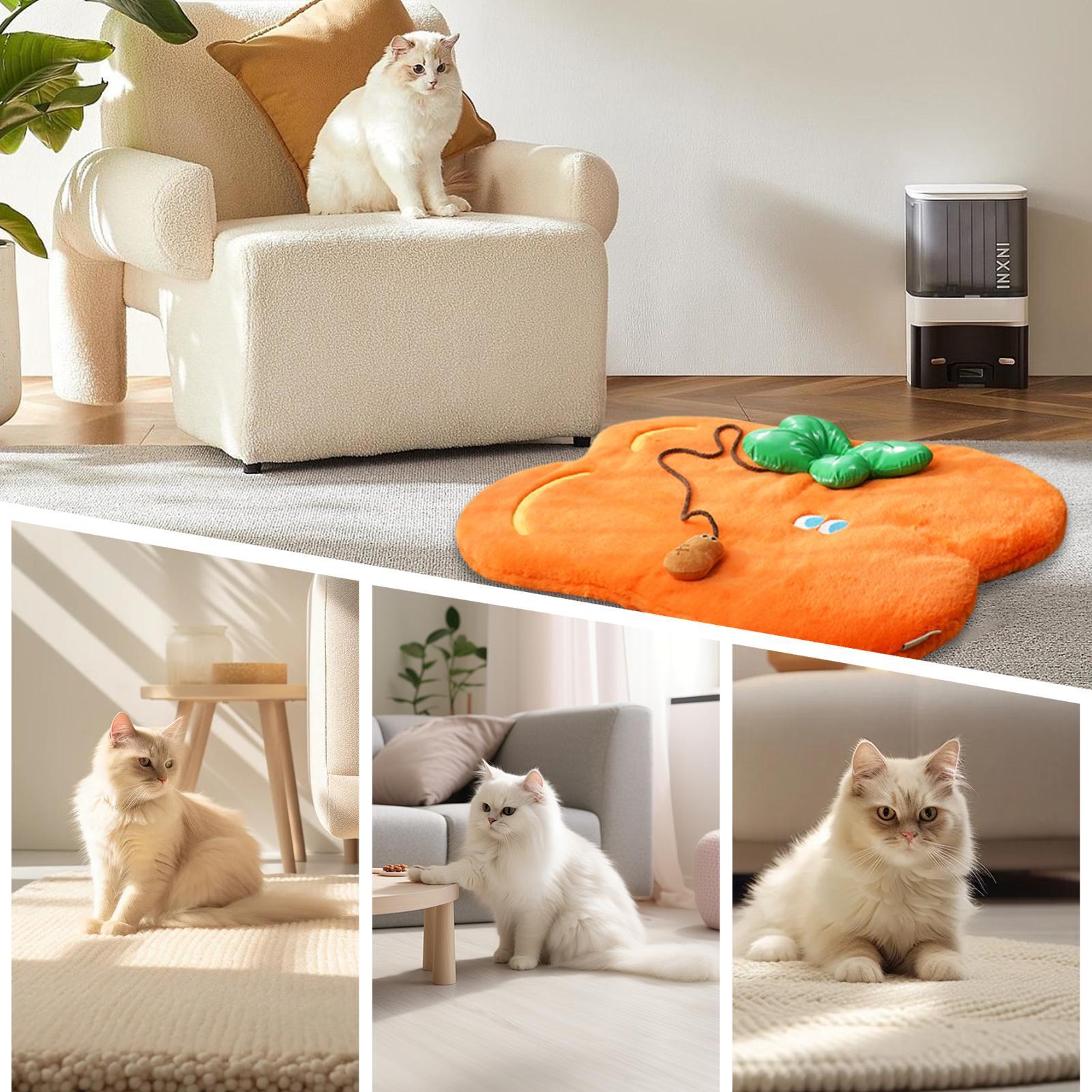 

Cat Bed Pad Orange Small Dog Floor Blanket Washable Sleeping Beds For Indoor Relaxation Apartment Living Room Kitchen Home Daily China Mainland