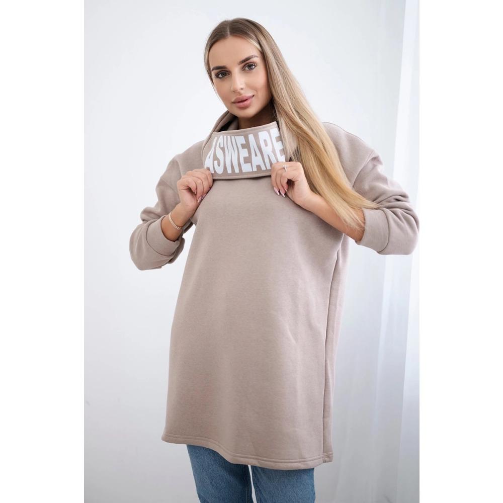 CHooded Sports Fleece Sweatshirt Casual Long-sleeved Offset Printed Coat Women's Plus-size Solid Color Coat