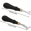 1PC Silicone Handle Rough File Leather Tool DIY Leather Surface Edge Treatment Polished Rough Sun Grain 3/5mm