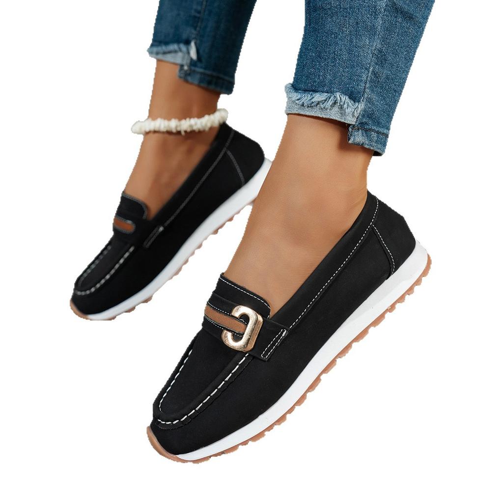 Casual shoes New size round toe beanie shoes flat shoes