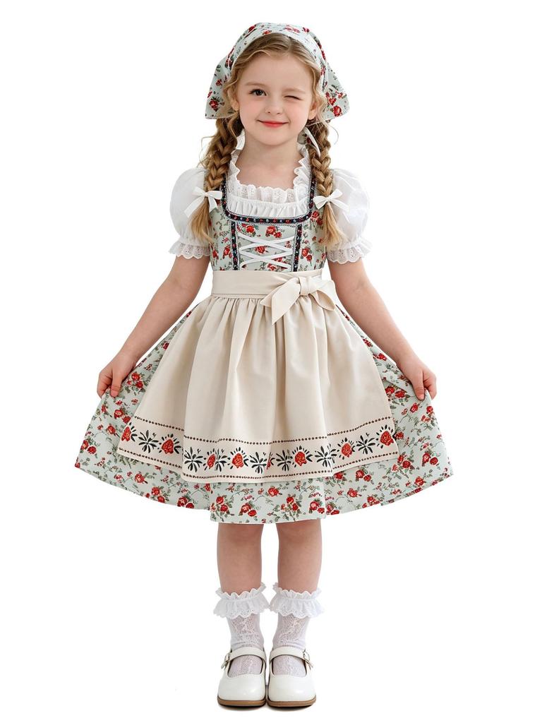 Bavarian Girl Cosplay Costume for Halloween or Oktoberfest Parties