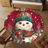 1PC Snowman Winter Office Round Area Rug, Under Office Chairs Bedroom Living Room Home Decor,Carpet for Office, -1110242
