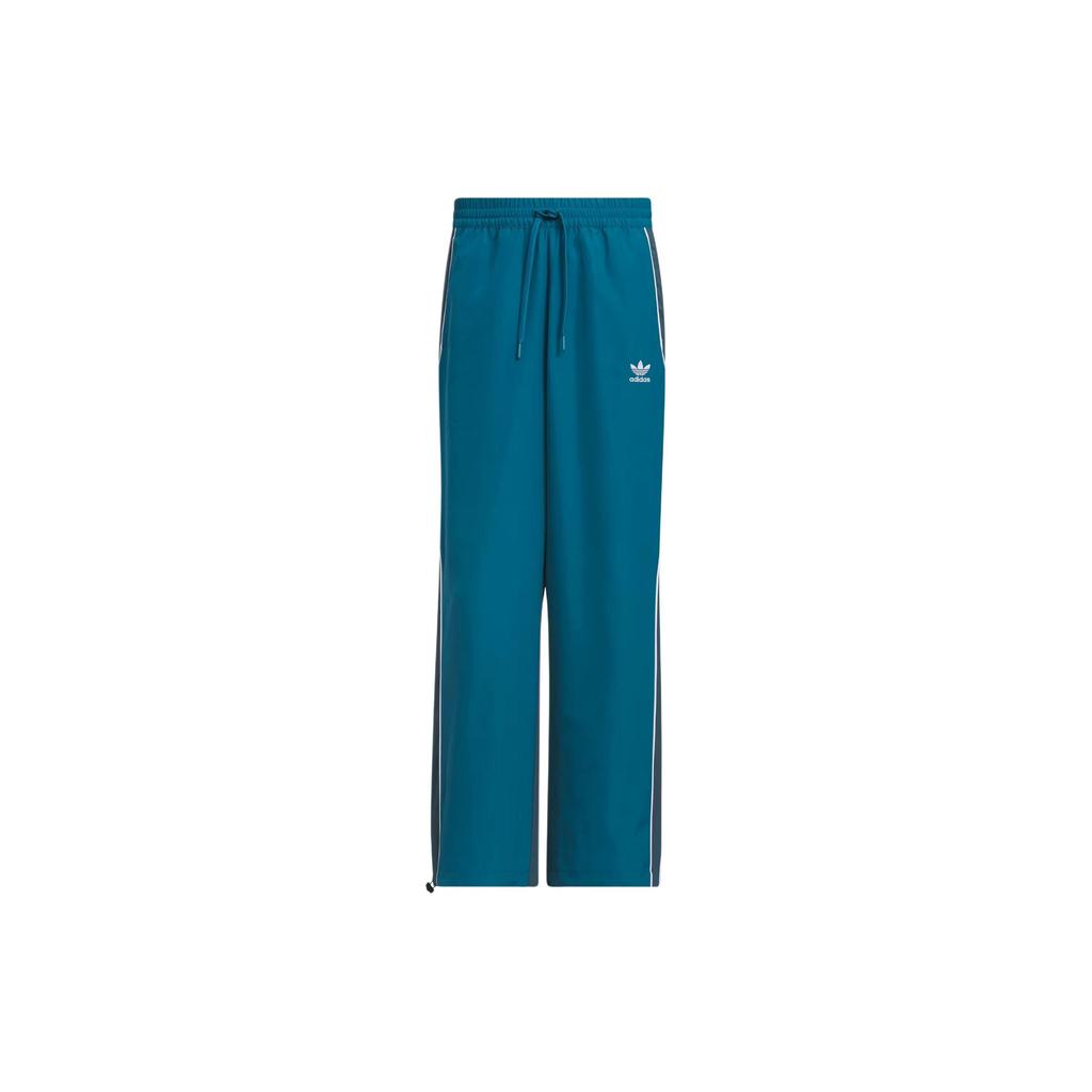 Adidas Originals 3-Stripes Color Block Loose Woven Sports Pants Men Pants Natural-Duck-Green JE3480