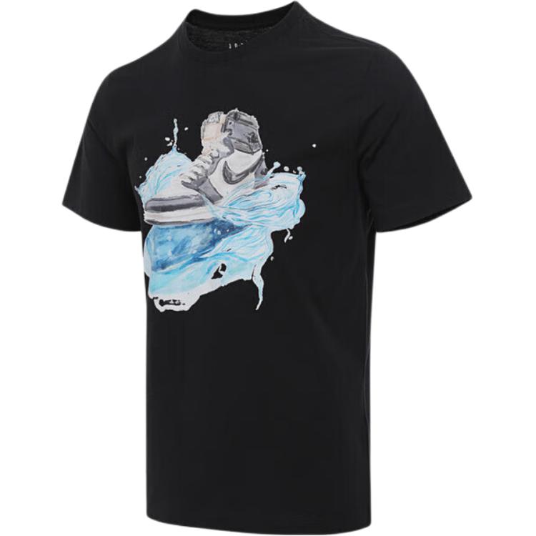 

Jordan Fltaj1 Ss25 Ess Crew Футболка с круглым вырезом Модная Универсальная Футболка с коротким рукавом Мужские топы Черный IB3356-010 M