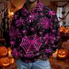 Men's Long Sleeve Loose Fit Casual T-Shirt for Halloween Party or Everyday Wear
