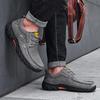 New Mens Shoes Genuine Leather Flats Men Loafers High Quality Outdoor Men Hiking Breathable Male Casual Shoes New Model