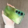Luxury-lite glass Pattern Glass PhoneCase for Samsung Galaxy S26 S25 S24 S23 S22 FE Ultra Plus Built-in glass green Exquisite