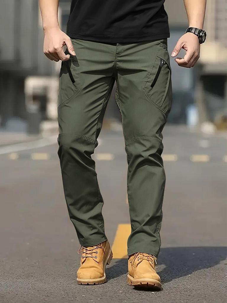 Men's Outdoor Tactical Pants - Spring/Summer Casual Workwear, Functional Straight-leg Training Pants #8725