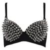 Sutien cu țepi pentru club Sutien Top Bar Plumb Îmbrăcăminte Sutien Handmade