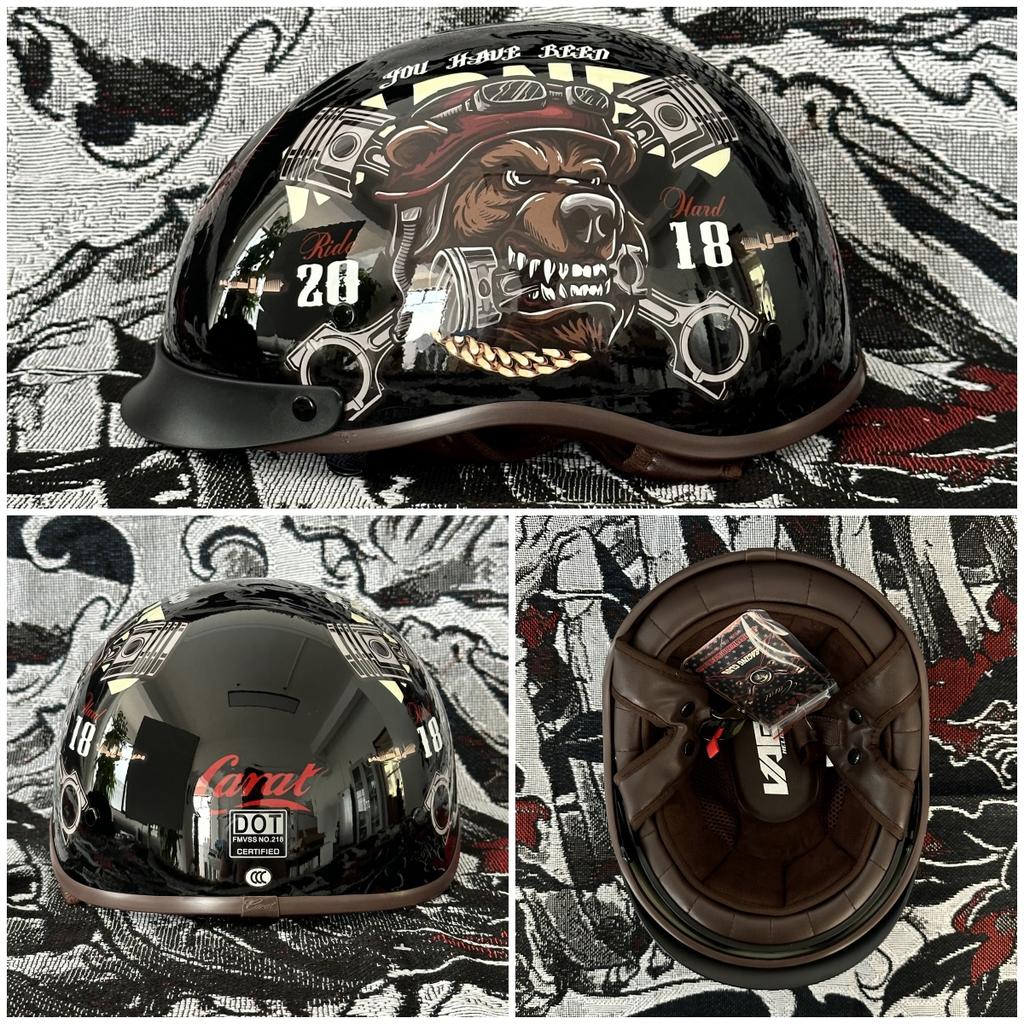 Retro Baseball Cap Helmet Cool Decals For Motorcycles Scooters Skateboards Washable Liner Built-in Visor