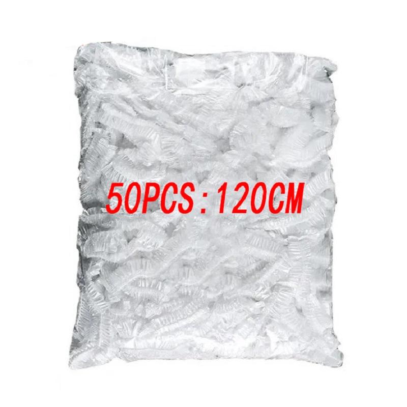 Disposable shower cap Waterproof Woman Head Hair Cover beauty and hair cap for hotels Elastic Plastic Food Cover Bathing Hat