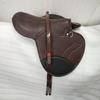 Black & Brown Synthetic Exercise Race Horse Saddles with Stirrup.