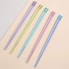 Alloy Household Chopsticks – National Tide Style, Macaron Color, Japanese Fingernail Design, Double Pack for One Person Use.
