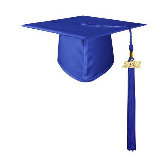 Matte Graduation Cap with 2026 Tassel Adjustable Elastic Unisex Graduation Cap for High School Middle School College Ceremony