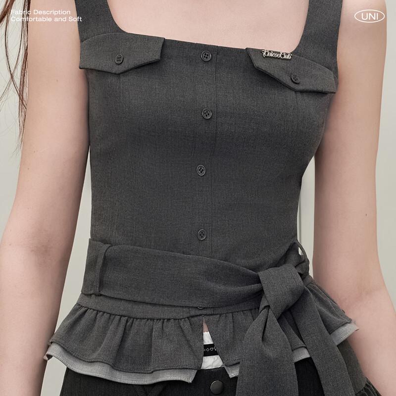 Women's Ruffle Trim Tie-Strap Camisole