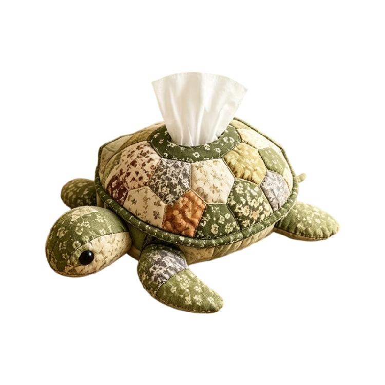 Handmade Animal Tissue Box Making Set with Thread Needle Sewing Pin Patchwork Cloth for Home Desk Use and Quilting Craft