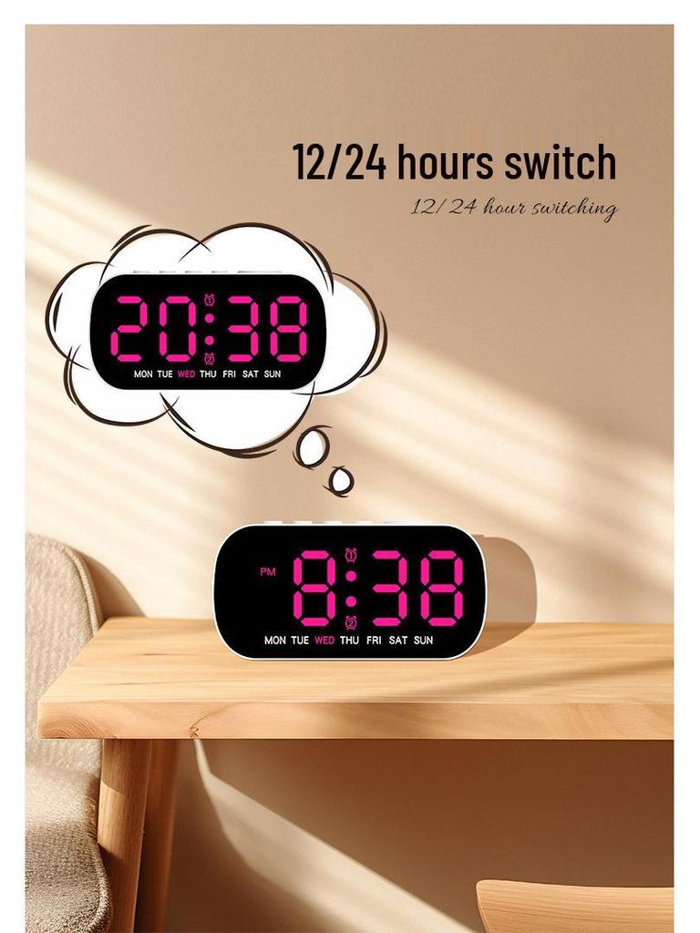 LED Digital Clock: Multi-function Alarm with Date & Dual Alarms - Model 5507